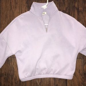 Lavander half zipped  sweater